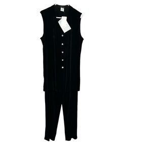 New Citiknit Women’s 2 Piece 1X Black Outfit BNWT Sleeveless